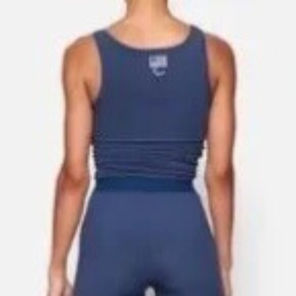 SKIMS Soft Lounge Tank Top + Pants Set Team USA Navy Large - Picture 6 of 16